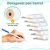 Hexagonal wooden pole HB pencils for students, lead-free toxic tape, eraser tip, color-matching, high appearance level, foreign trade supply display box Item Picture